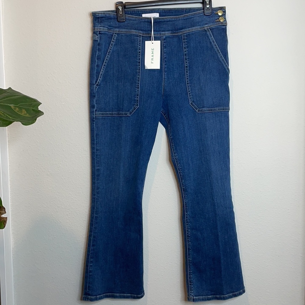 NWT FRAME Le Francoise Crop Mini Boot-Cut Jeans 32 - Picture 4 of 12